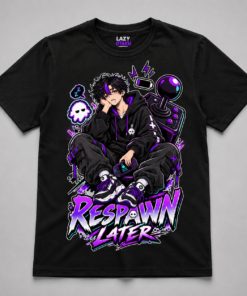 Respawn Later Anime Gamer Graphic Tee