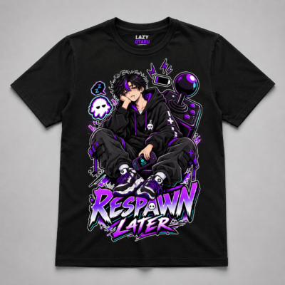 Respawn Later Anime Gamer Graphic Tee
