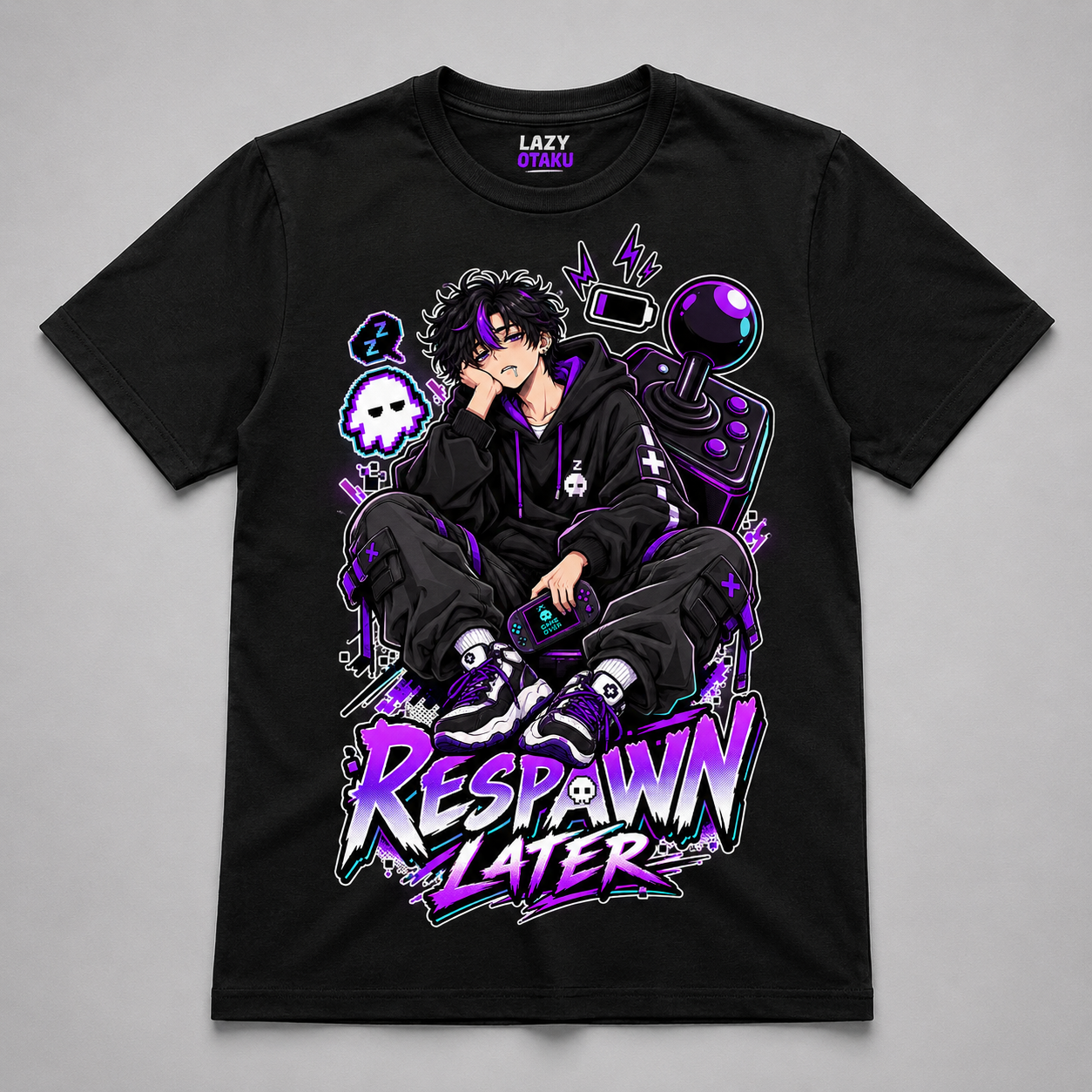 Respawn Later Anime Gamer Graphic Tee