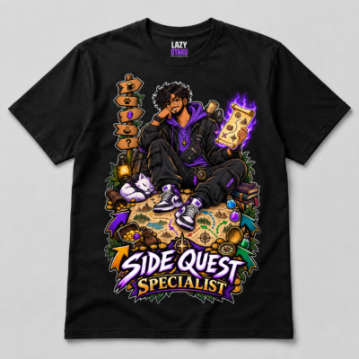 Side Quest Specialist Anime Gamer Graphic Tee